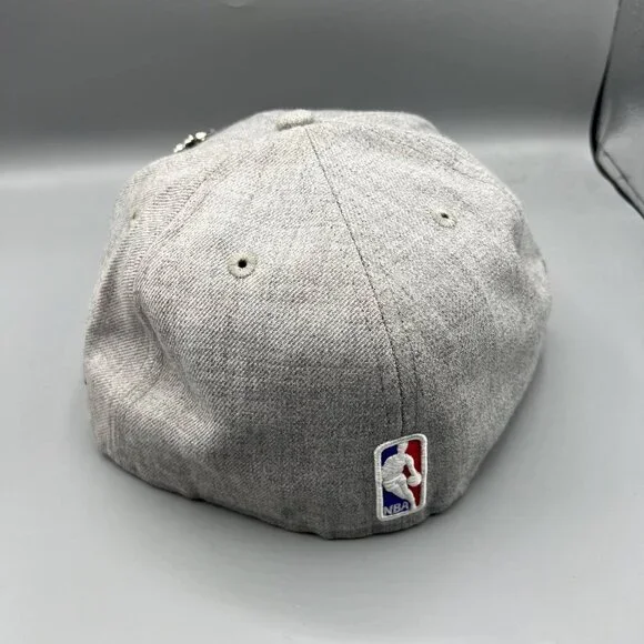 Miami Heat Hat Men 7 1/2‎ Gray Black 59Fifty New Era Fitted Cap New with Pin